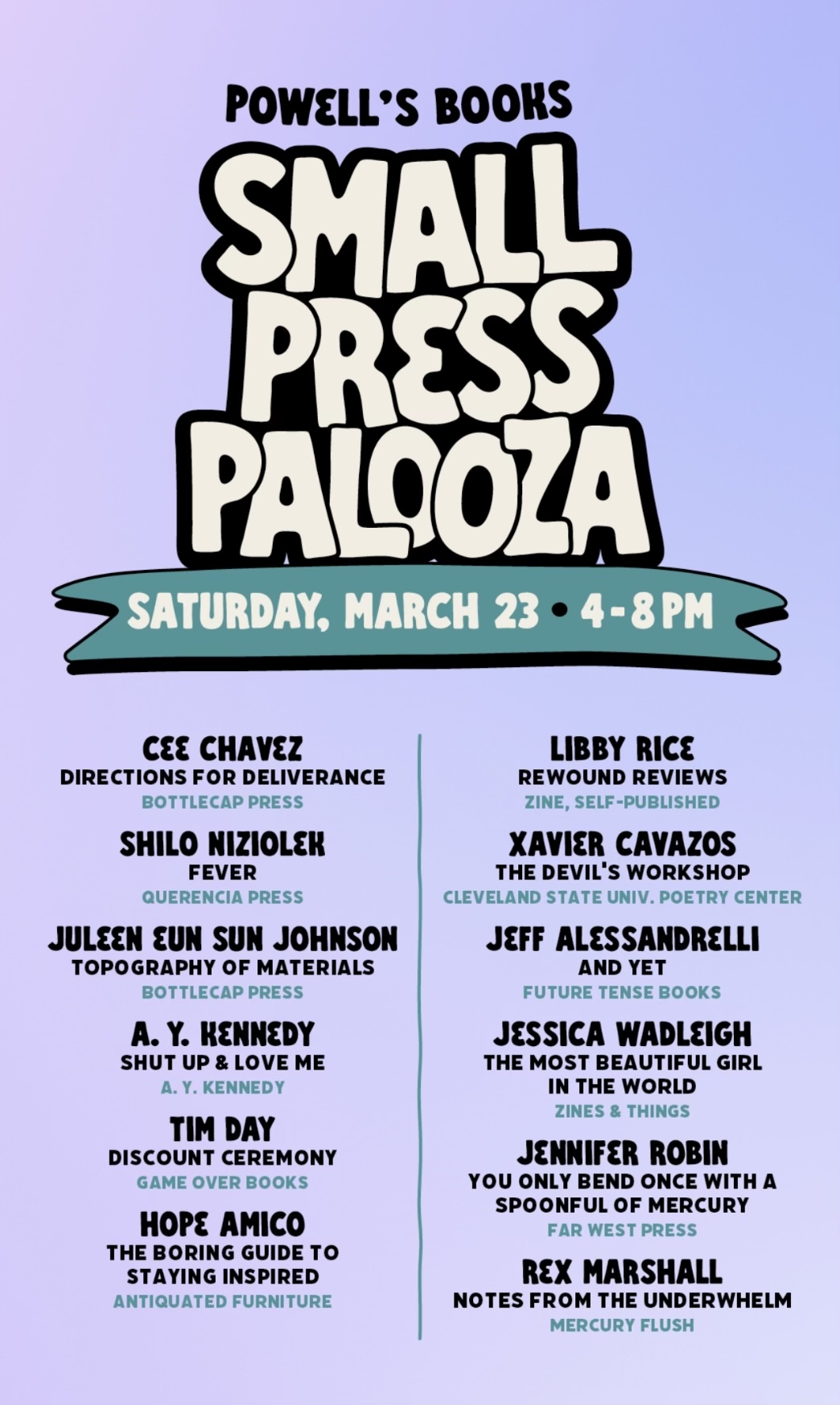 Smallpresspalooza flyer